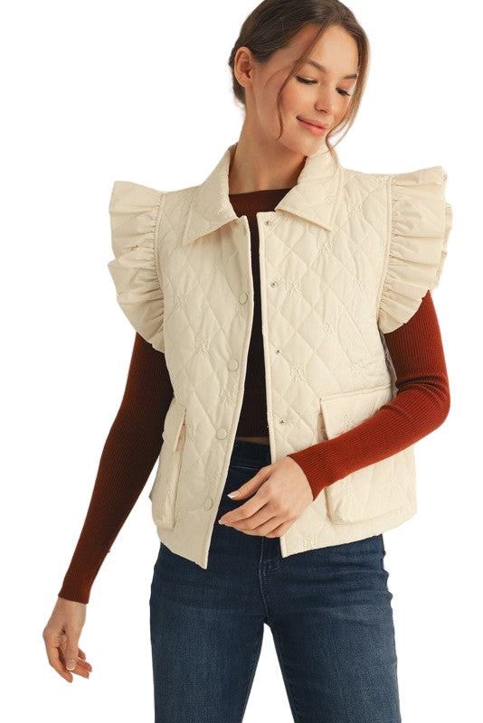 Ivory Quilted Vest