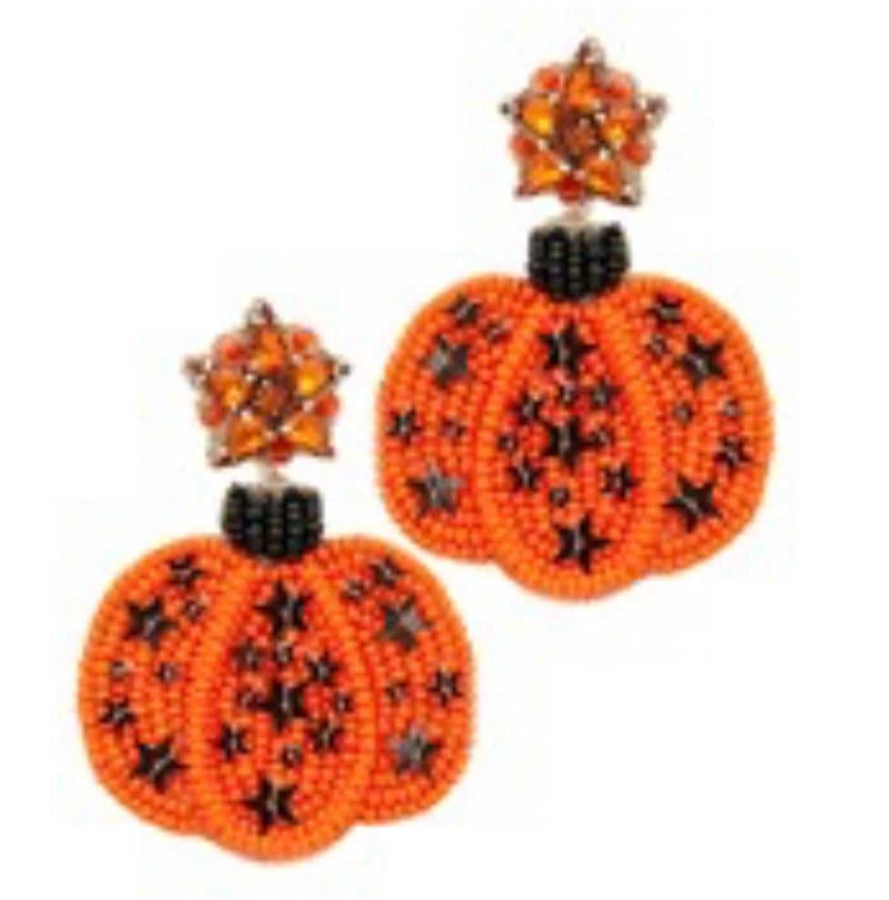 Orange Pumpkin Earrings