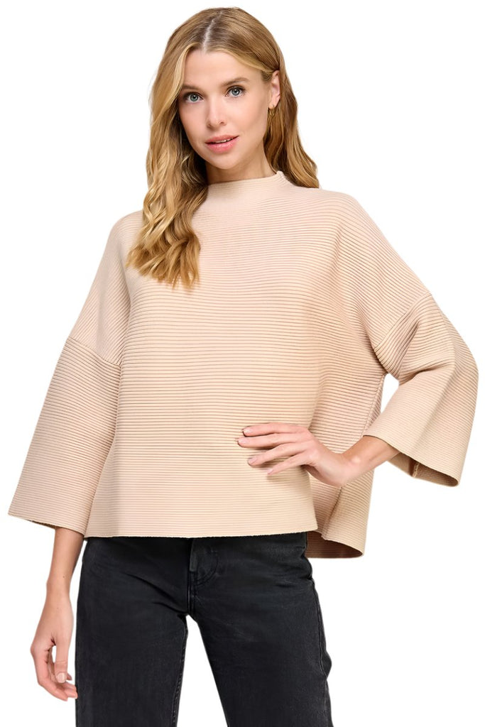 Almond Ribbed Sweater