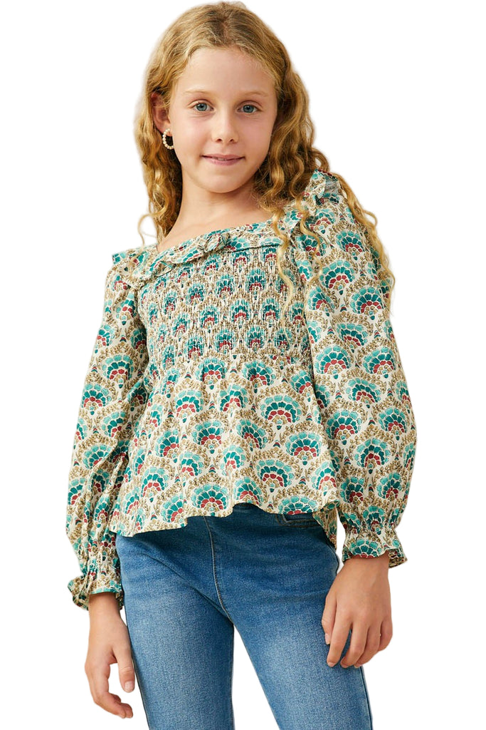 Girls Smithsonian Ruffled Top