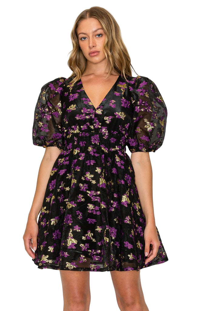 Nyx Petals Short Sleeve Dress