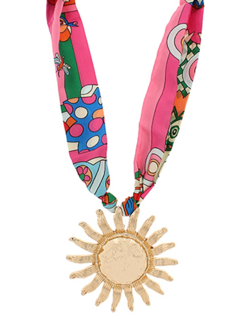 Sunburst Scarf Necklace