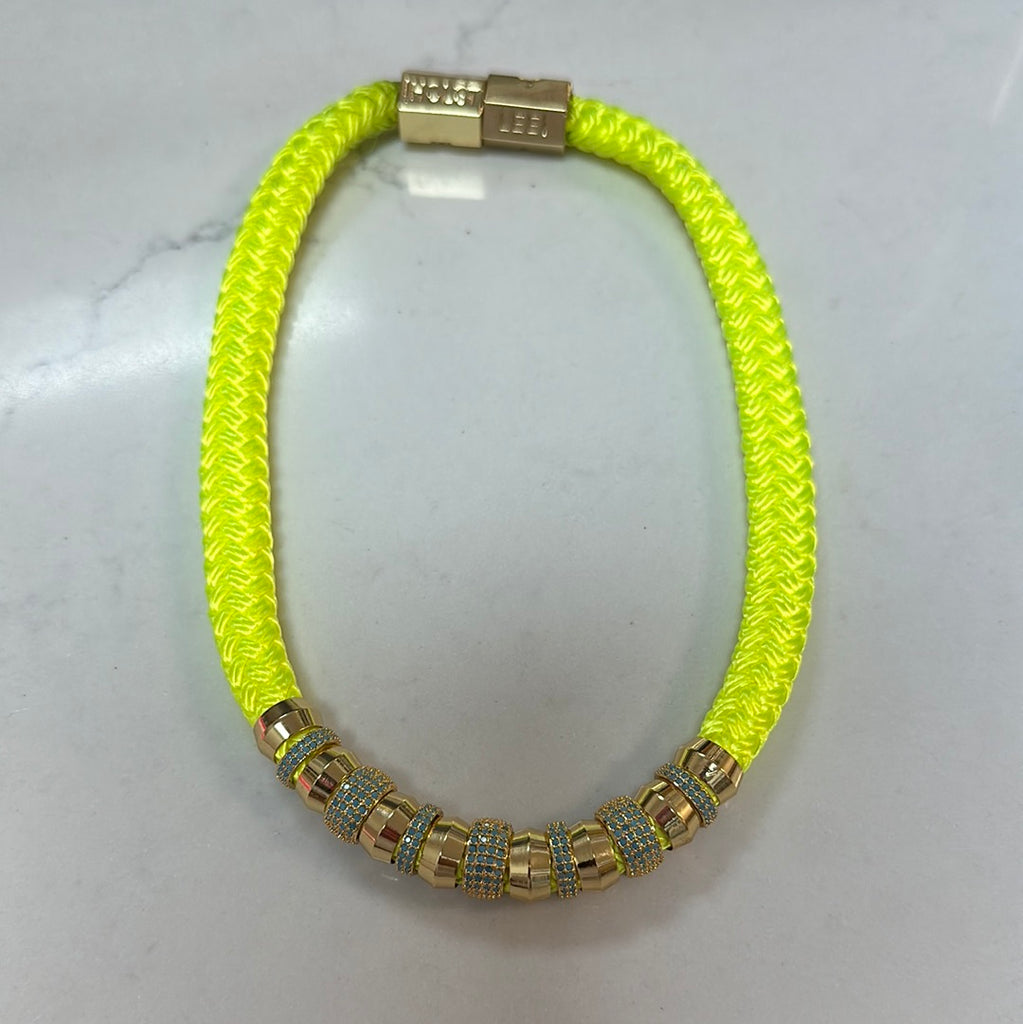 Skinny Classic Necklace Neon Yellow