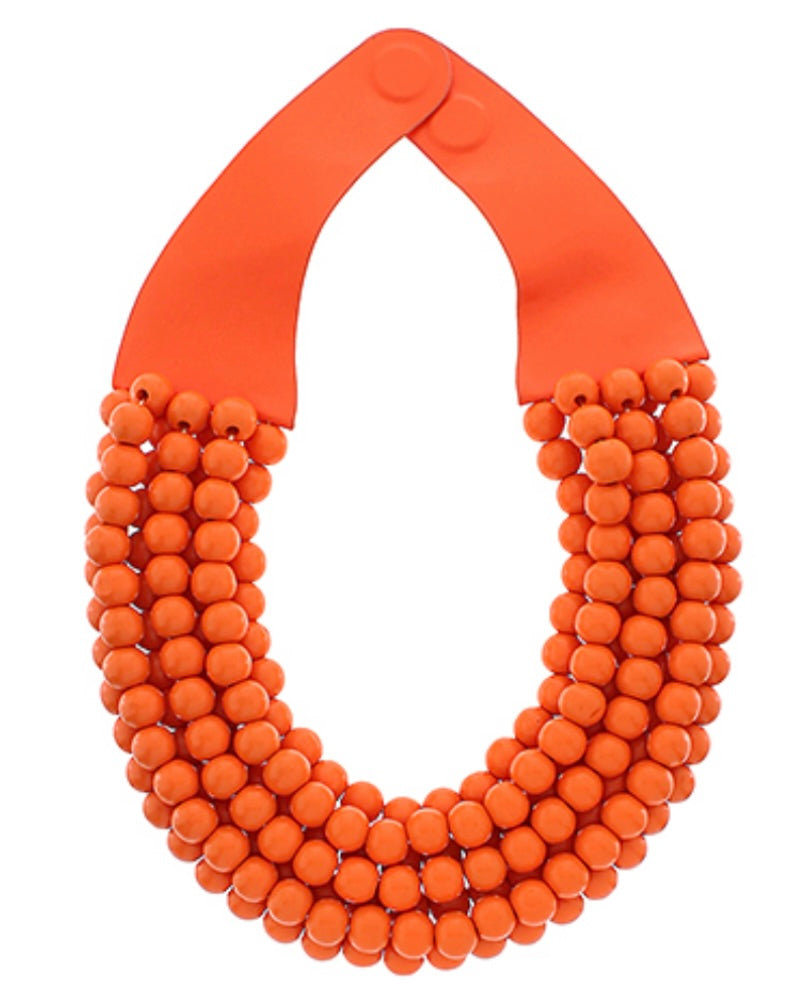 Wood Bead Layered Necklace