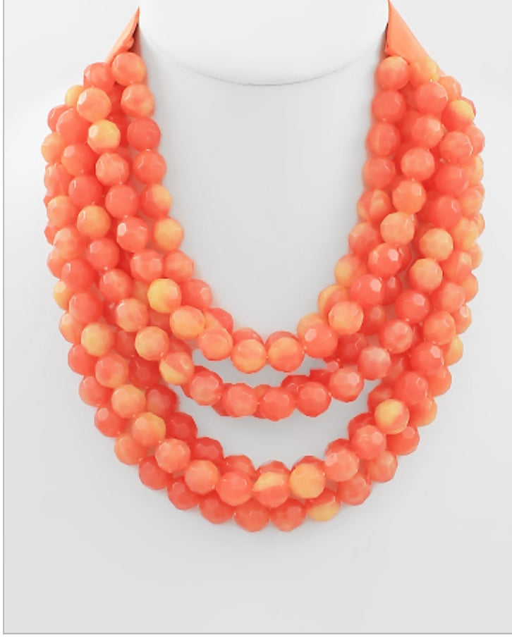 Beaded Marble Necklace