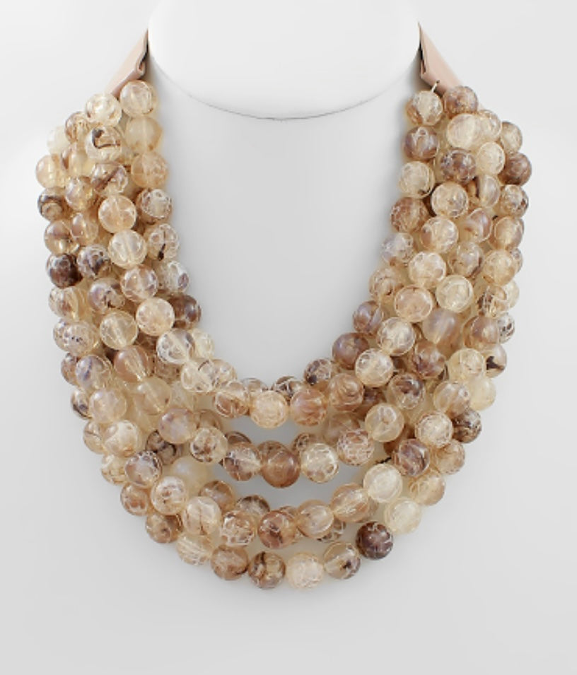 Beaded Marble Necklace