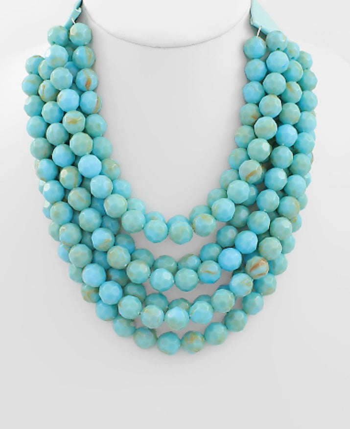 Beaded Marble Necklace