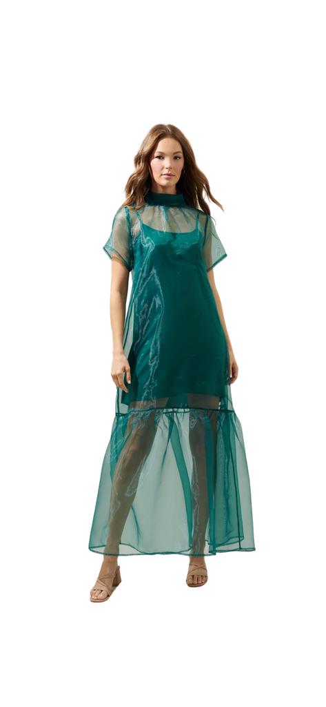 Emerald Organza Dress