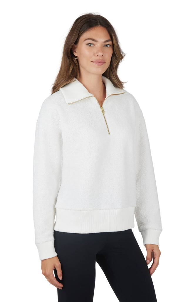 Sherpa Half Zip Pullover Sweatshirt