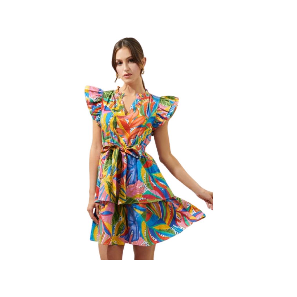 New Guinea Marisol Tiered Mini Dress