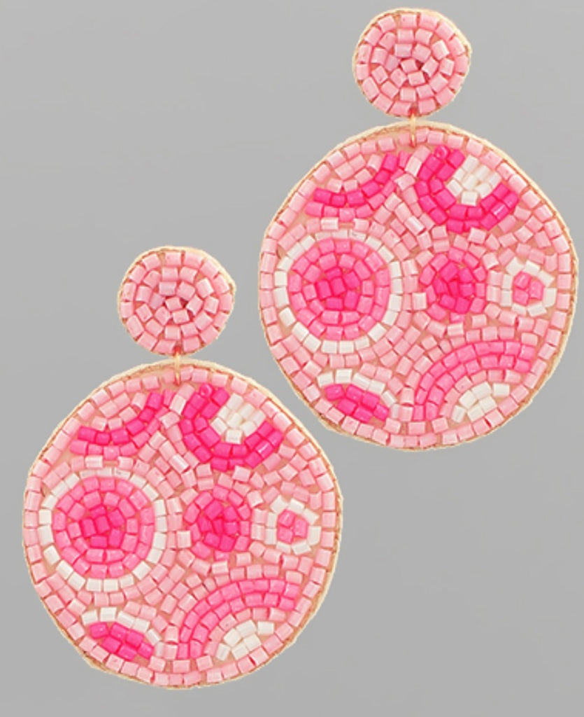 Pink around Seed Earrings