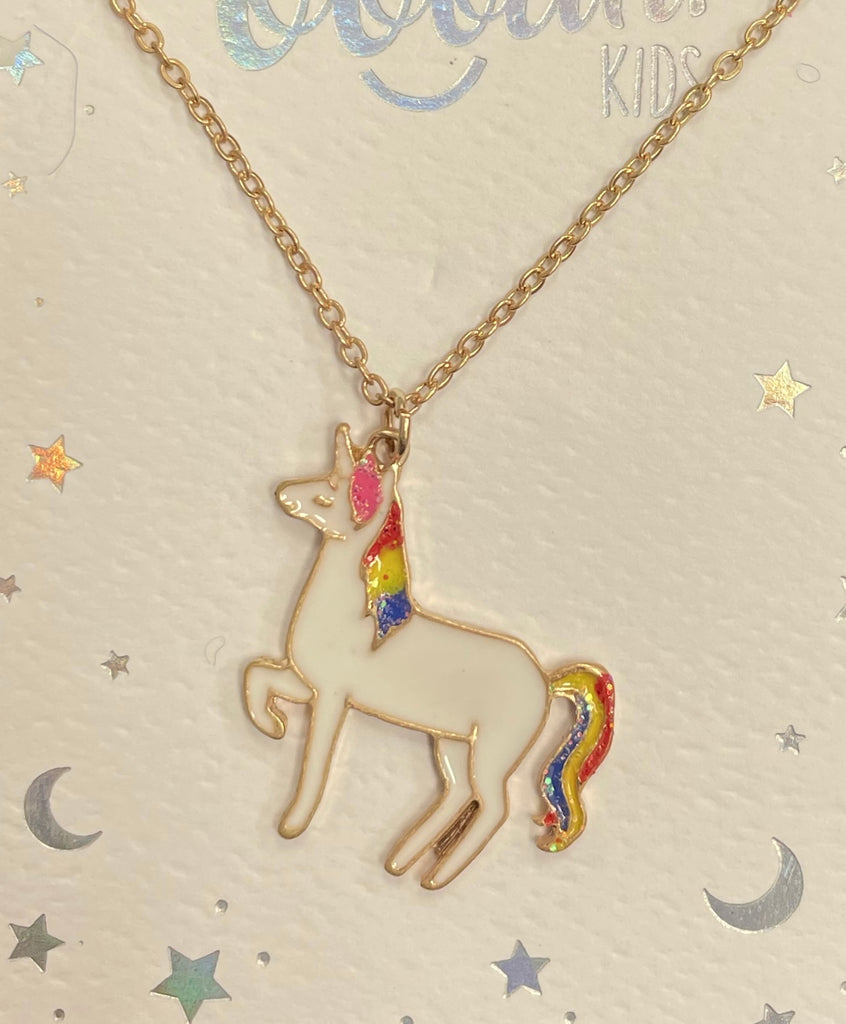Girls unicorn necklace