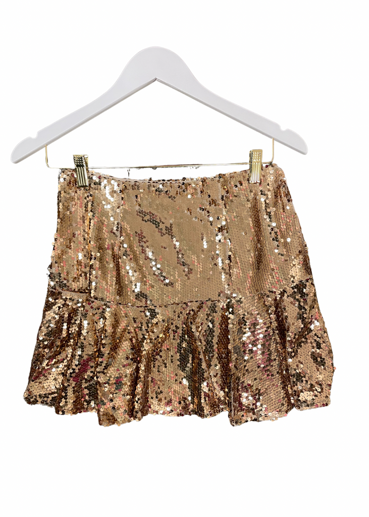 Gold glitter skirt