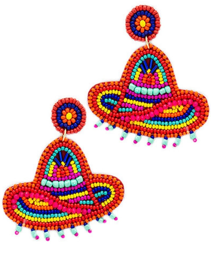 Fiesta Hat Earrings